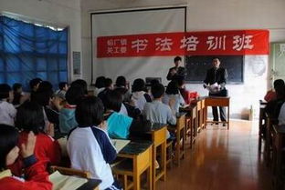 崇义县铅厂镇关工委书法培训进校园
